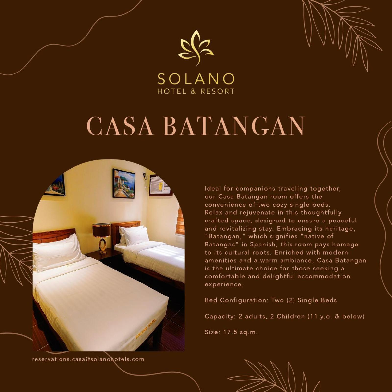 Solano Hotel & Resort At Casa Ysabel Lipa City ภายนอก รูปภาพ